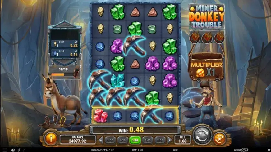 Miner Donkey Trouble slot screenshot 