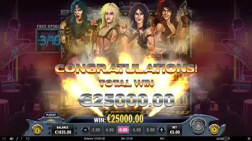 Mötley Crüe slot screenshot 