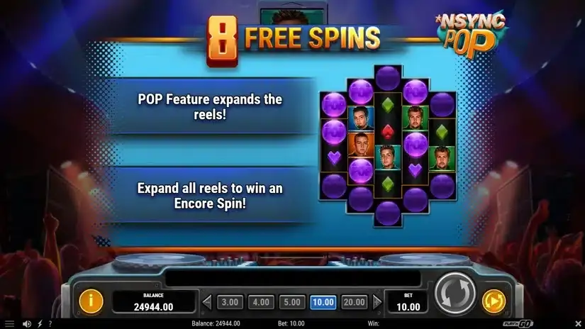 NSYNC Pop slot screenshot 3