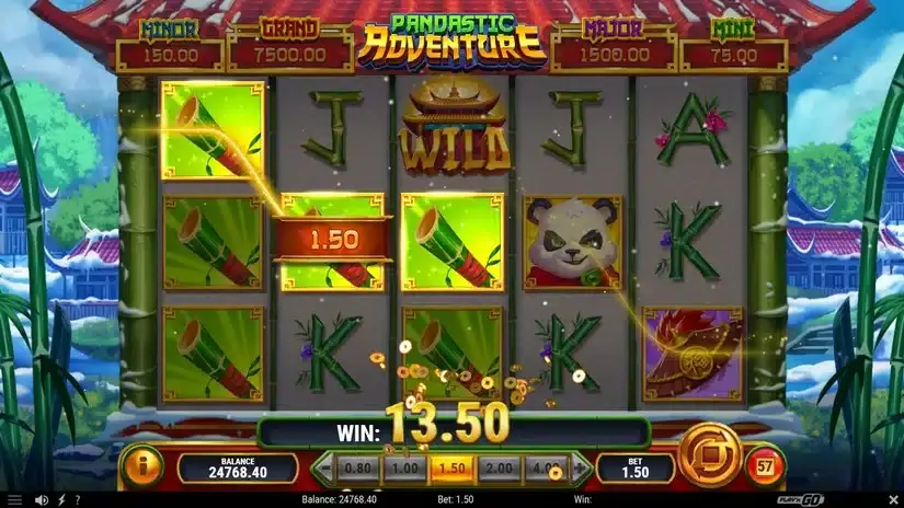 Pandastic Adventure slot screenshot 2