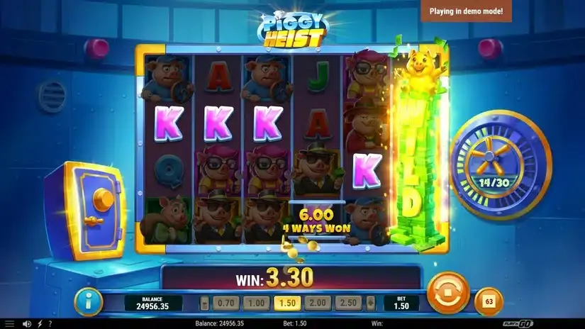 Piggy Heist slot screenshot 6