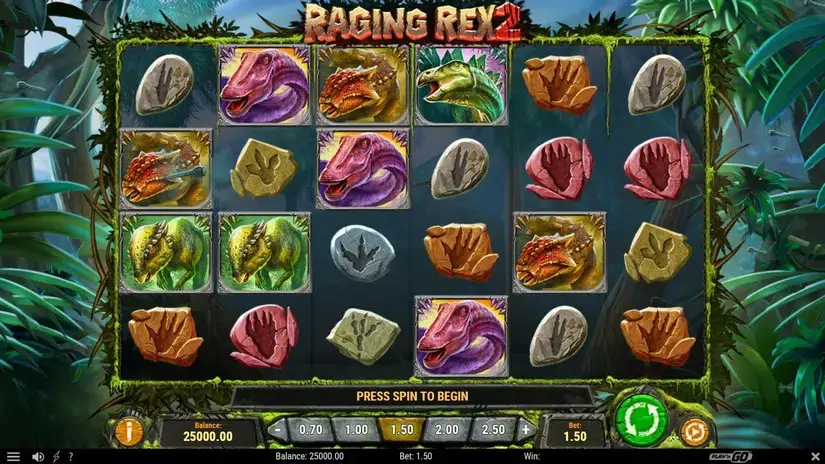 Raging Rex 2 slot screenshot 