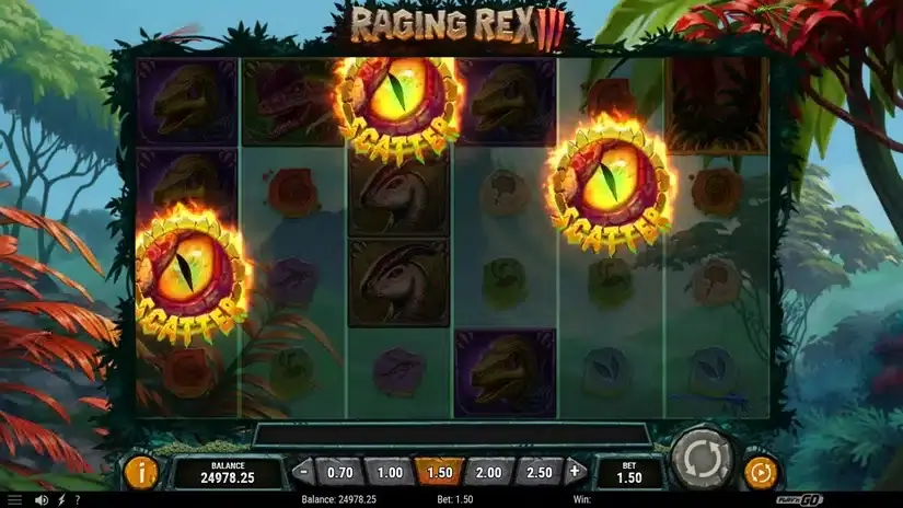 Raging Rex 3 slot screenshot 2