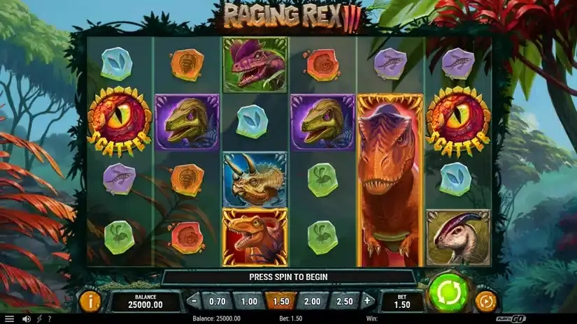 Raging Rex 3 slot screenshot 