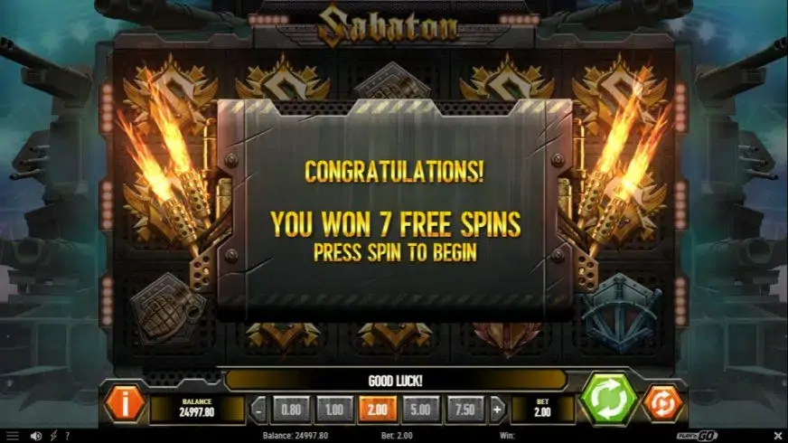 Sabaton slot screenshot 4
