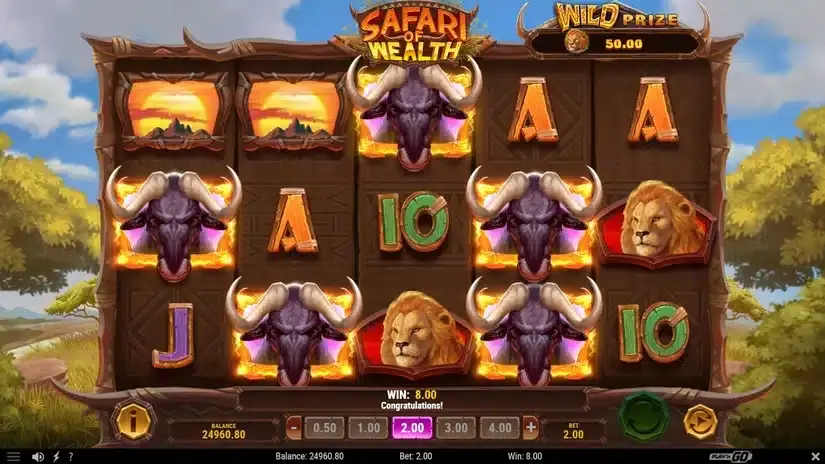 Safari of Wealth slot screenshot 4