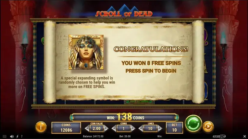 Scroll of Dead slot screenshot 4