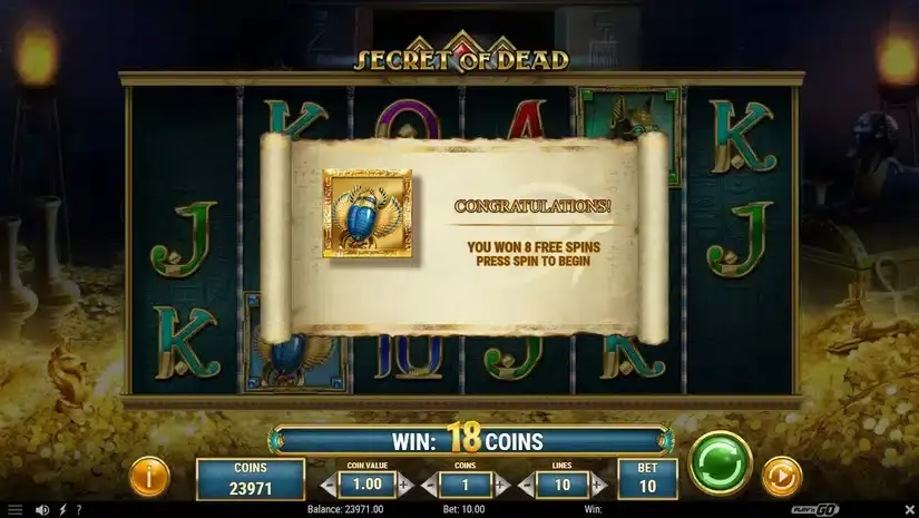 Secret of Dead slot screenshot 4