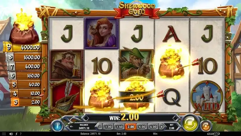 Sherwood Gold slot screenshot 2