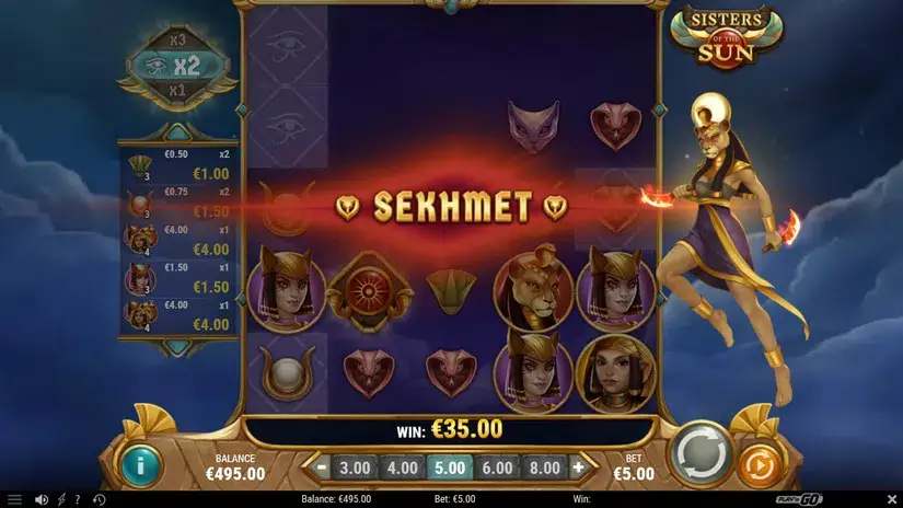 Sisters of the Sun slot screenshot 4