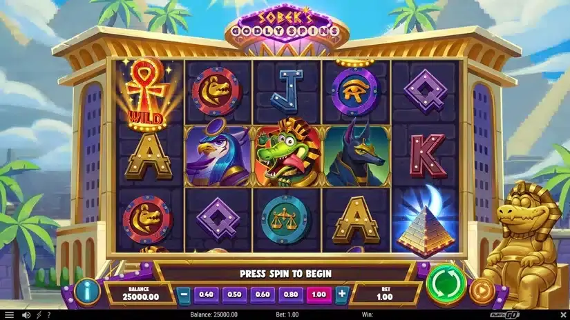 Sobek’s Godly Spins slot screenshot 