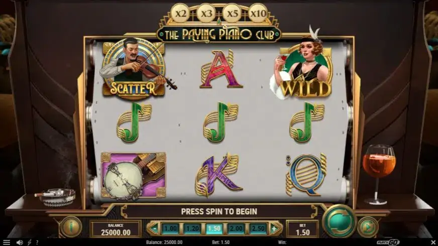 The Paying Piano Club slot screenshot 