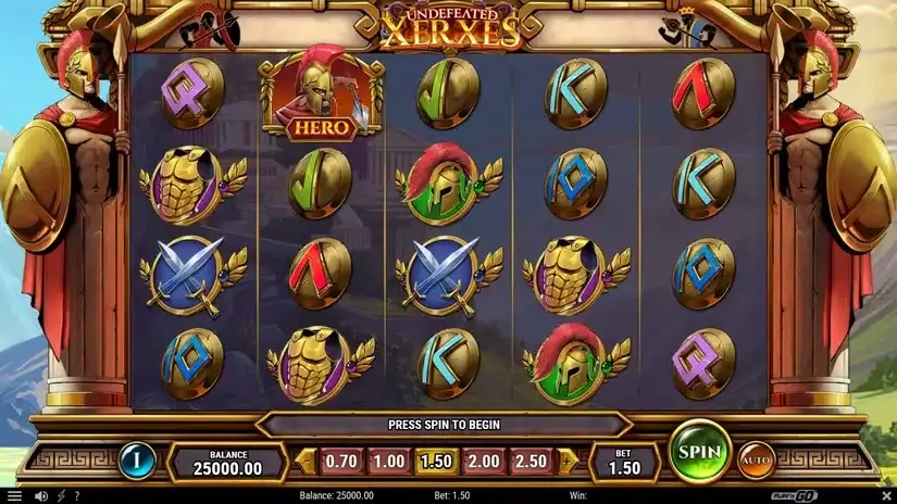 Undefeated Xerxes slot screenshot 