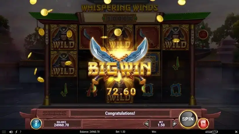 Whispering Winds slot screenshot 