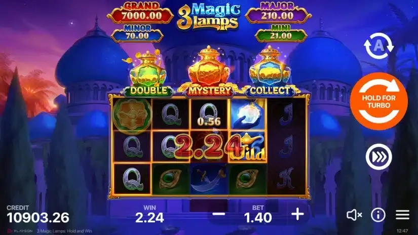 3 Magic Lamps: Hold and Win slot screenshot 4