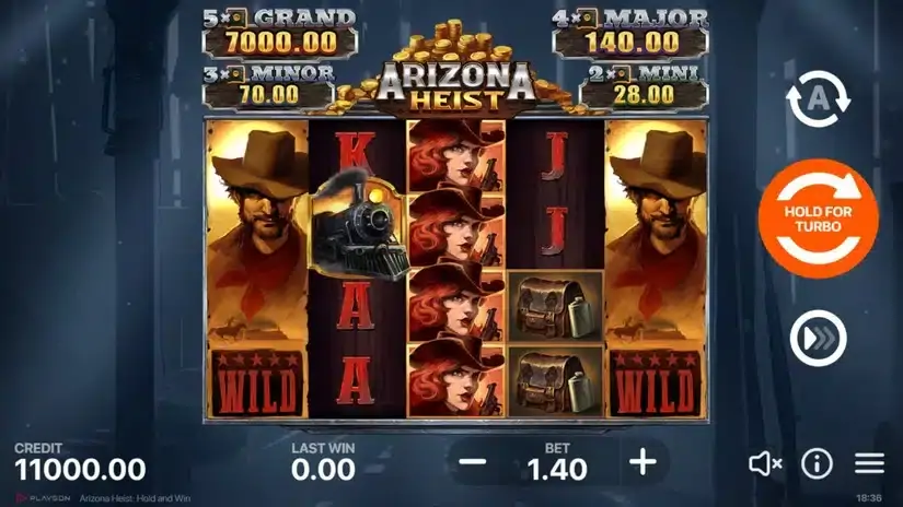 Arizona Heist: Hold and Win slot screenshot 