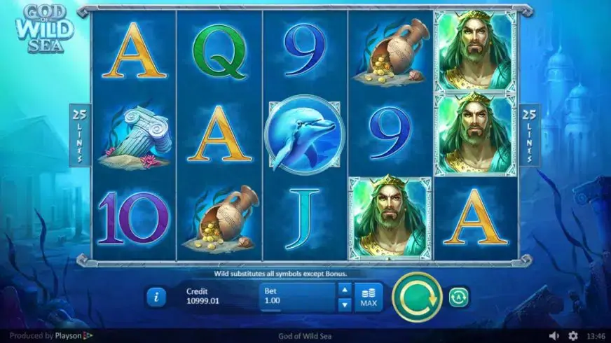 God of Wild Sea slot screenshot 1