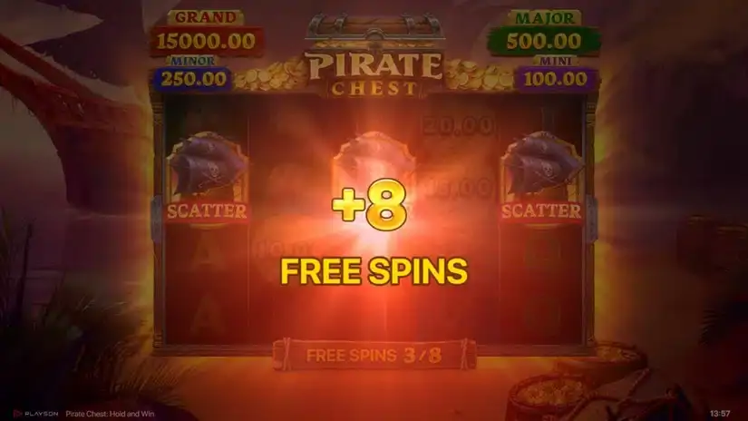 Pirate Chest: Hold and Win slot screenshot 6