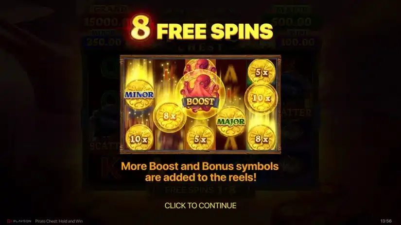 Pirate Chest: Hold and Win slot screenshot 4