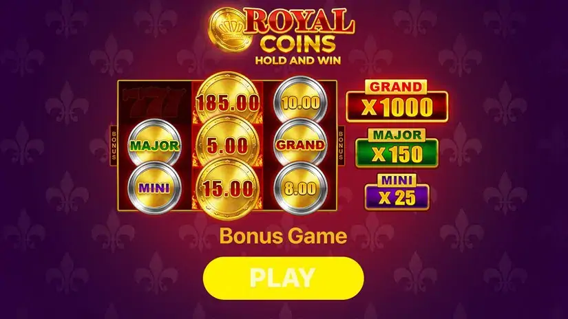 Royal Coins Hold and Win slot screenshot 