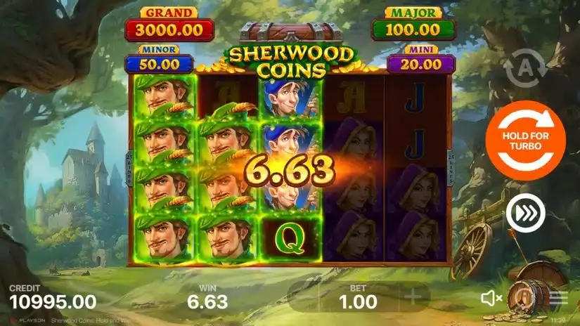 Sherwood Coins: Hold and Win slot screenshot 2