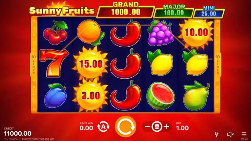 Sunny Fruits: Hold and Win slot screenshot 1