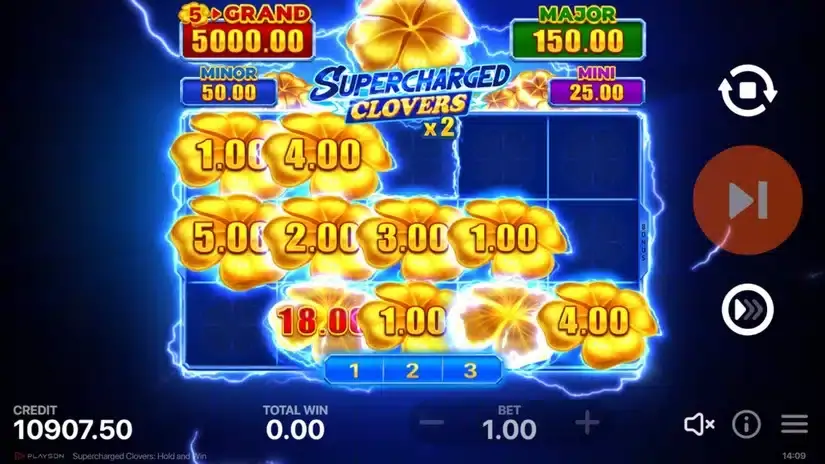 Supercharged Clovers: Hold and Win slot screenshot 