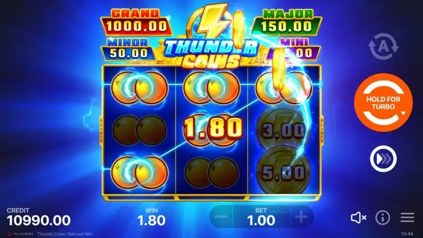 Thunder Coins: Hold and Win slot screenshot 2