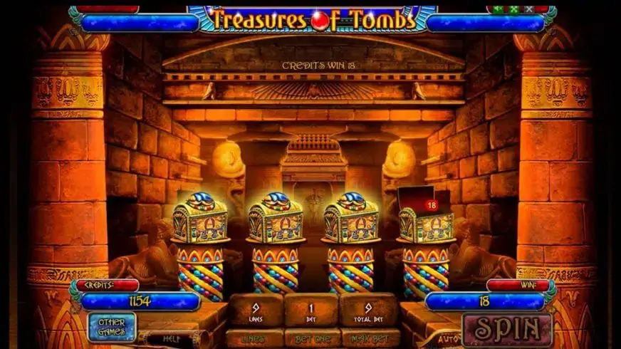 Treasures of Tombs Hidden Gold slot screenshot 3