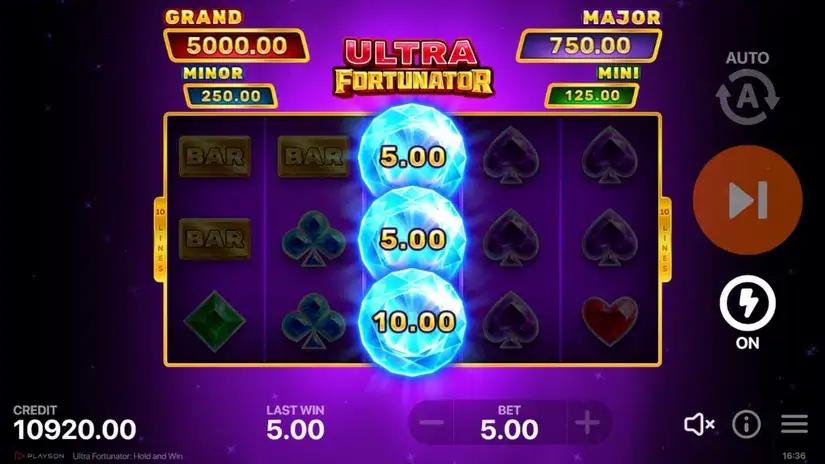 Ultra Fortunator: Hold and Win slot screenshot 2