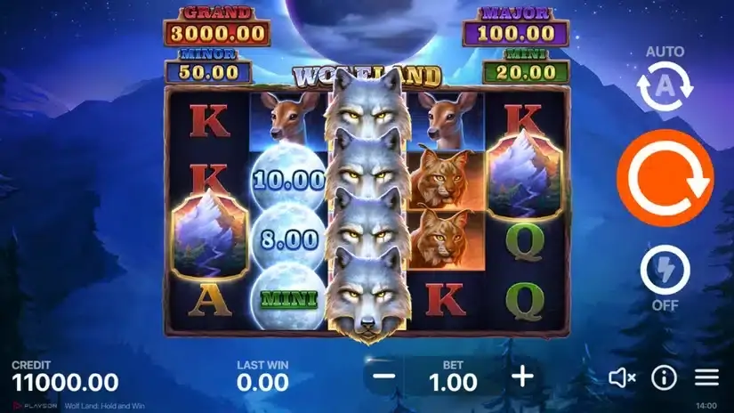 Wolf Land: Hold and Win slot screenshot 