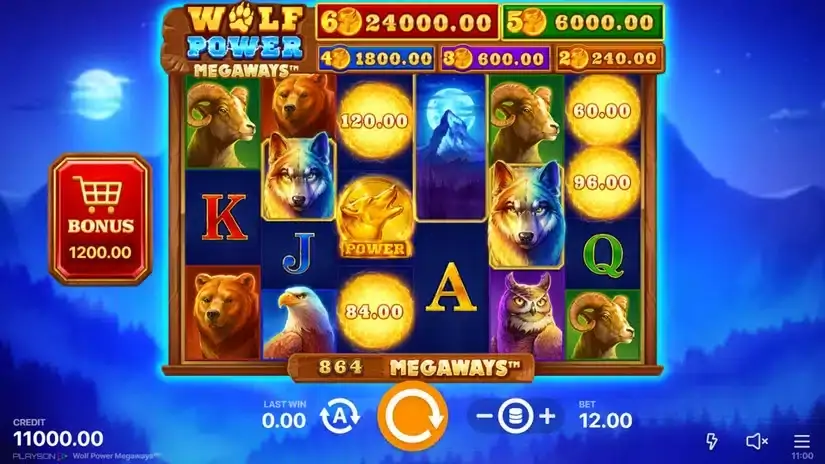 Wolf Power Megaways slot screenshot 1