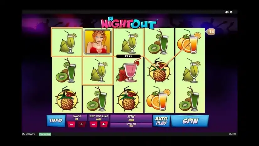 A Night Out slot screenshot 3