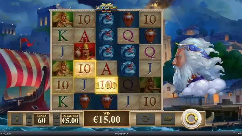 Age Of The Gods God Of Storms 2 slot screenshot 