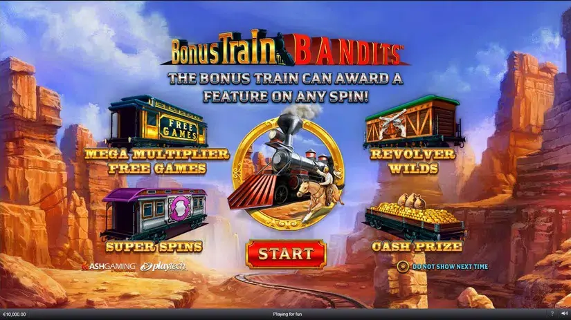 Bonus Train Bandits slot screenshot 
