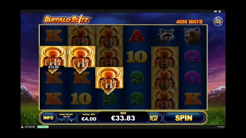 Buffalo Blitz slot screenshot 2