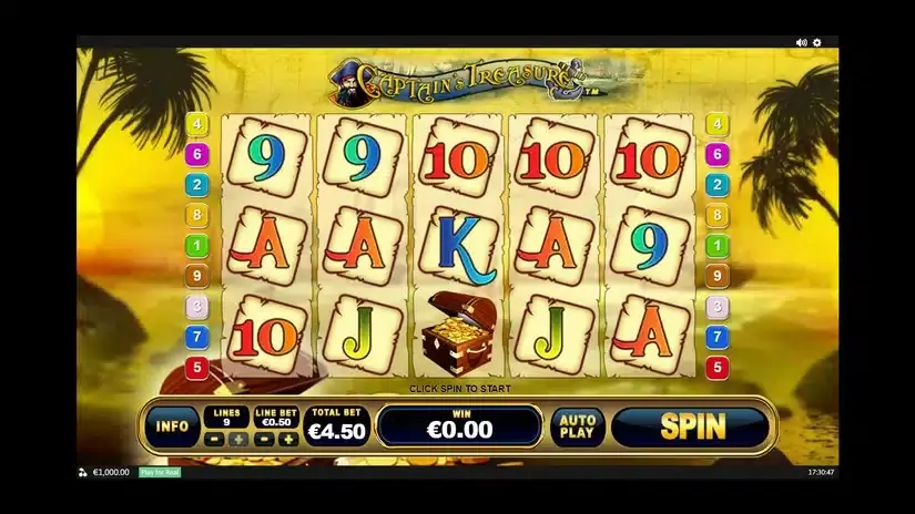 Captain’s Treasure slot screenshot 1