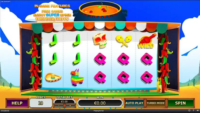 Chili Eruption Thundershots slot screenshot 2