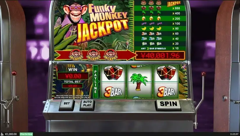 Funky Monkey slot screenshot 1