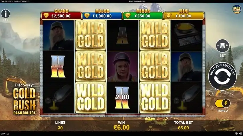 Gold Rush Cash Collect slot screenshot 