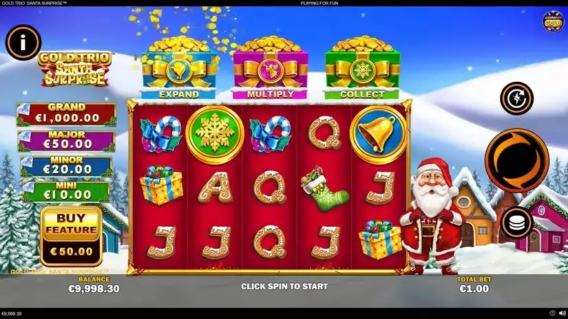 Gold Trio Santa Surprise slot screenshot 1