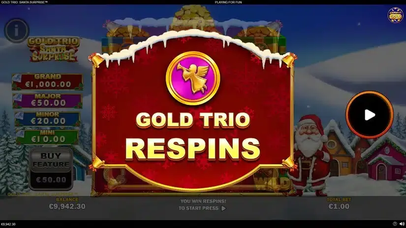 Gold Trio Santa Surprise slot screenshot 3
