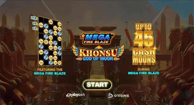 Khonsu God of Moon Mega Fire Blaze slot screenshot 