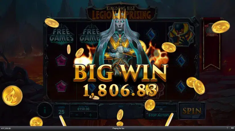 Kingdoms Rise Legion Uprising slot screenshot 