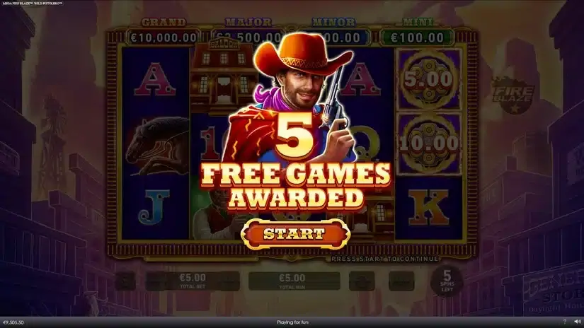 Mega Fire Blaze Wild Pistolero slot screenshot 5