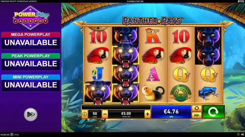 Panther Pays Power Play slot screenshot 2