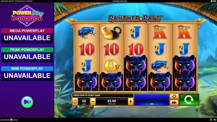 Panther Pays Power Play slot screenshot 