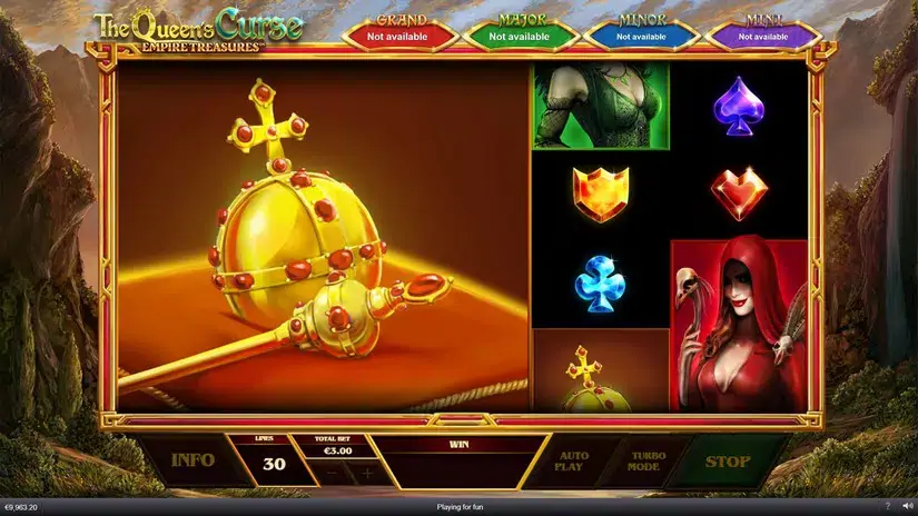 The Queens Curse Empire Treasures slot screenshot 3