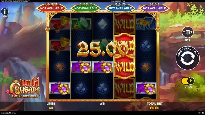 Wild Crusade Empire Treasures slot screenshot 4