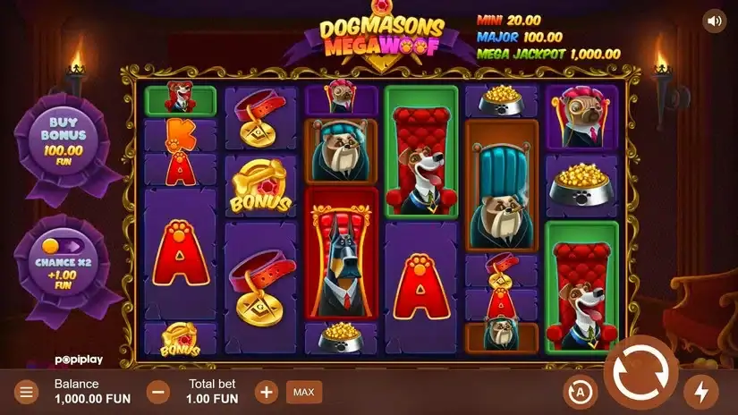 Dogmasons MegaWOOF slot screenshot 